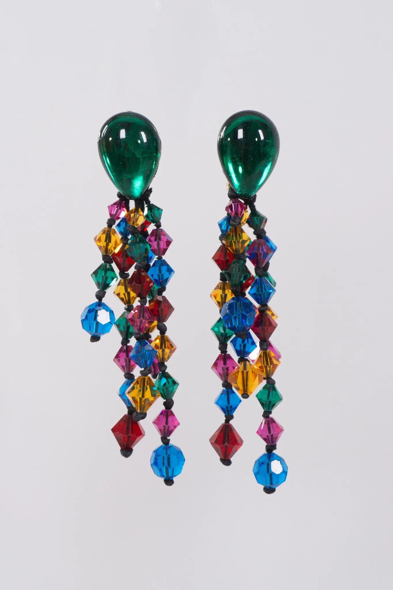 Rainbow Crystal Waterfall Earrings