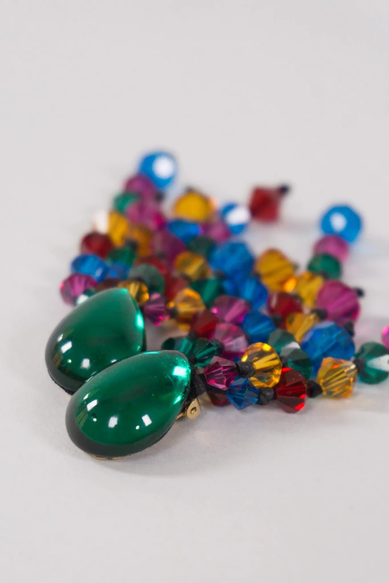 Rainbow Crystal Waterfall Earrings