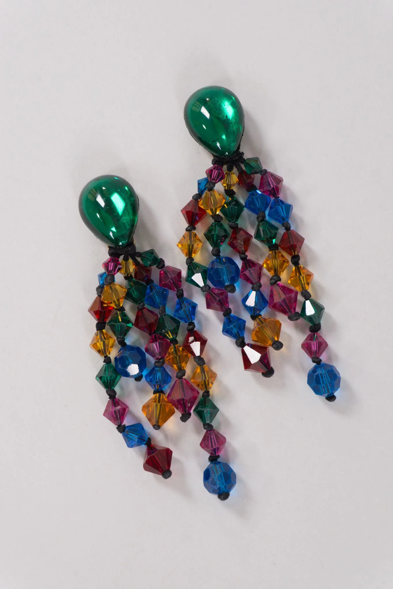 Rainbow Crystal Waterfall Earrings
