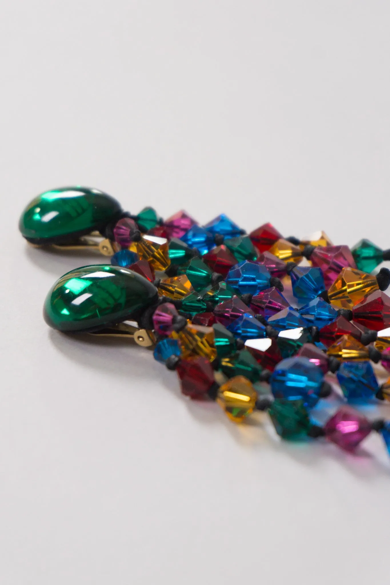 Rainbow Crystal Waterfall Earrings