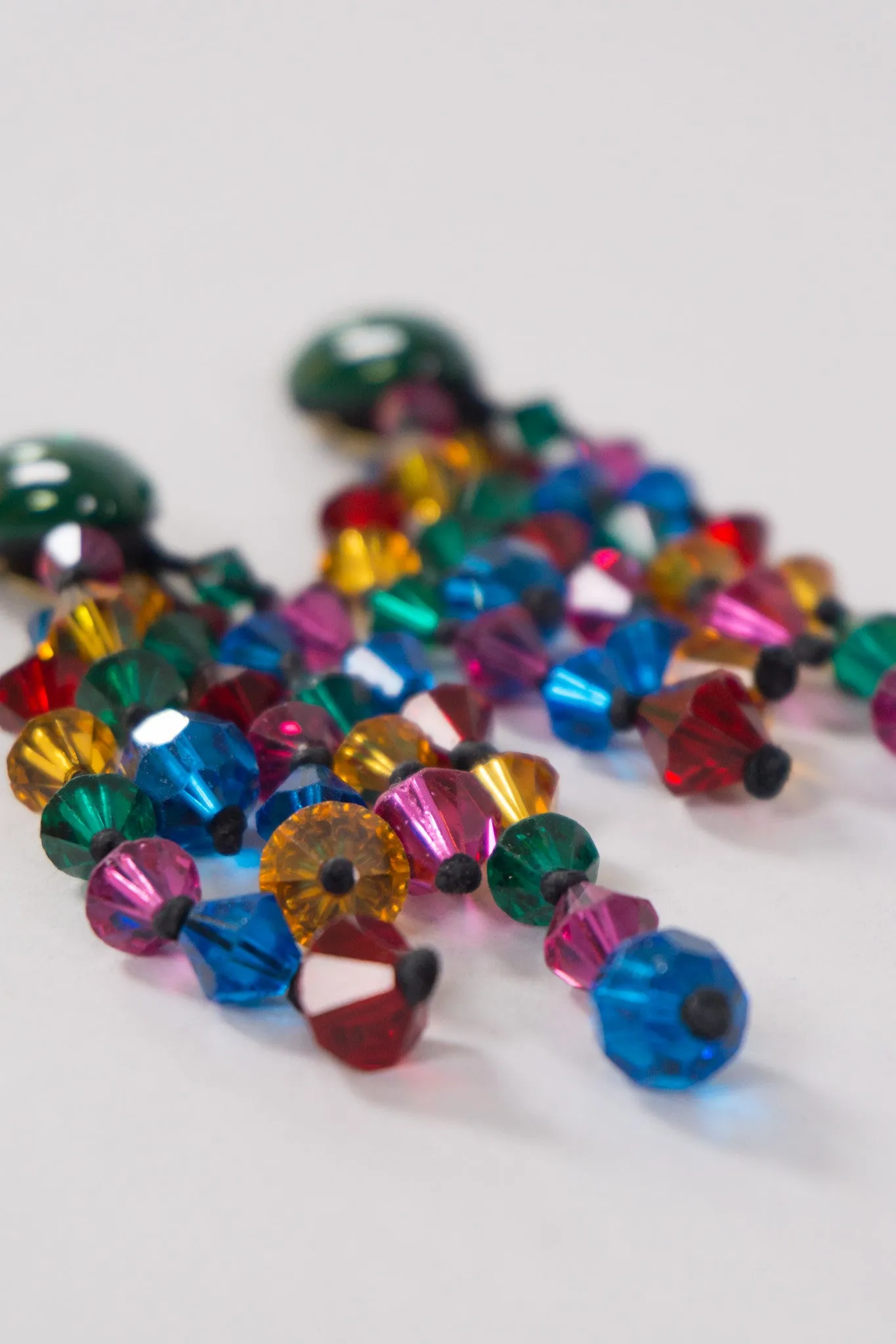 Rainbow Crystal Waterfall Earrings