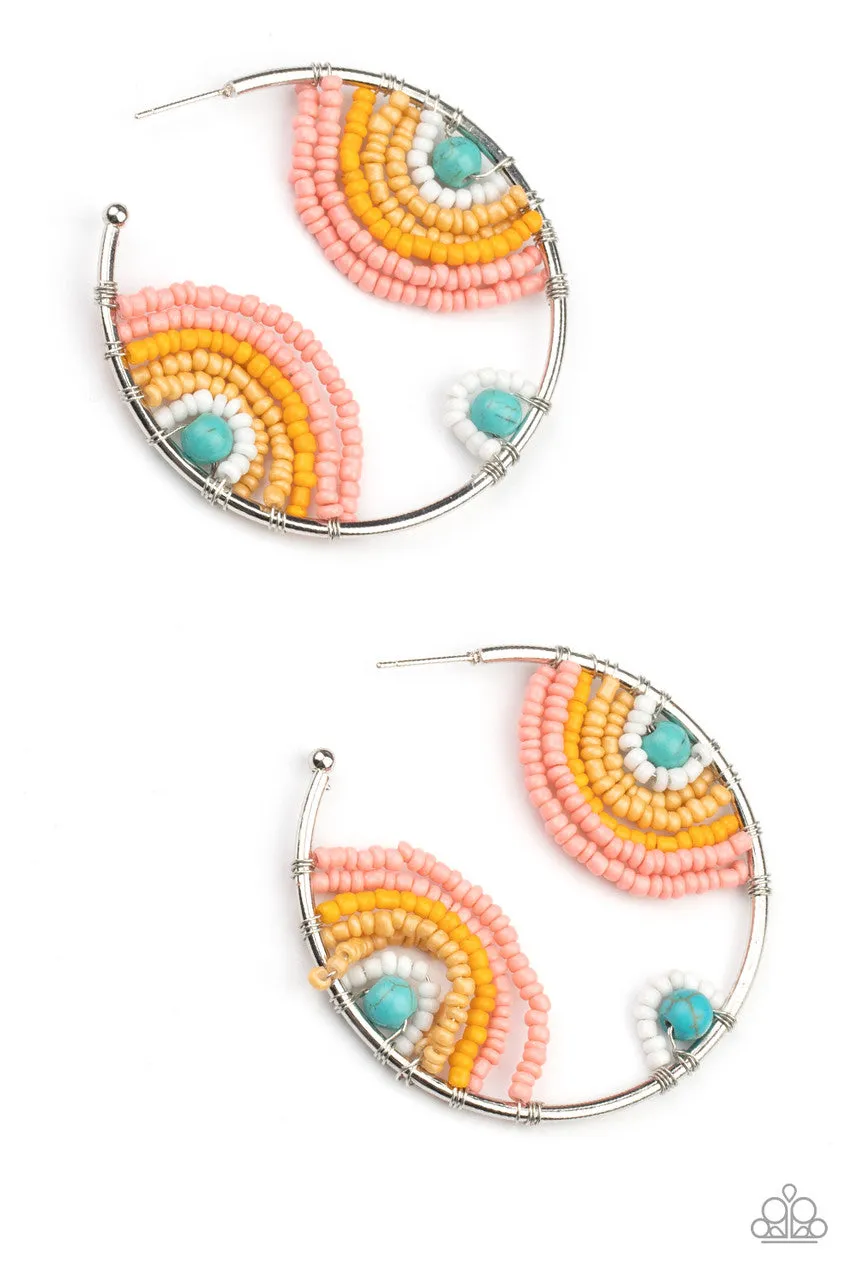 Rainbow Horizons Multi Pastel Paparazzi Earrings