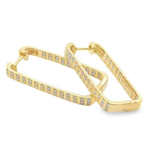 Rectangle Hoop Earrings