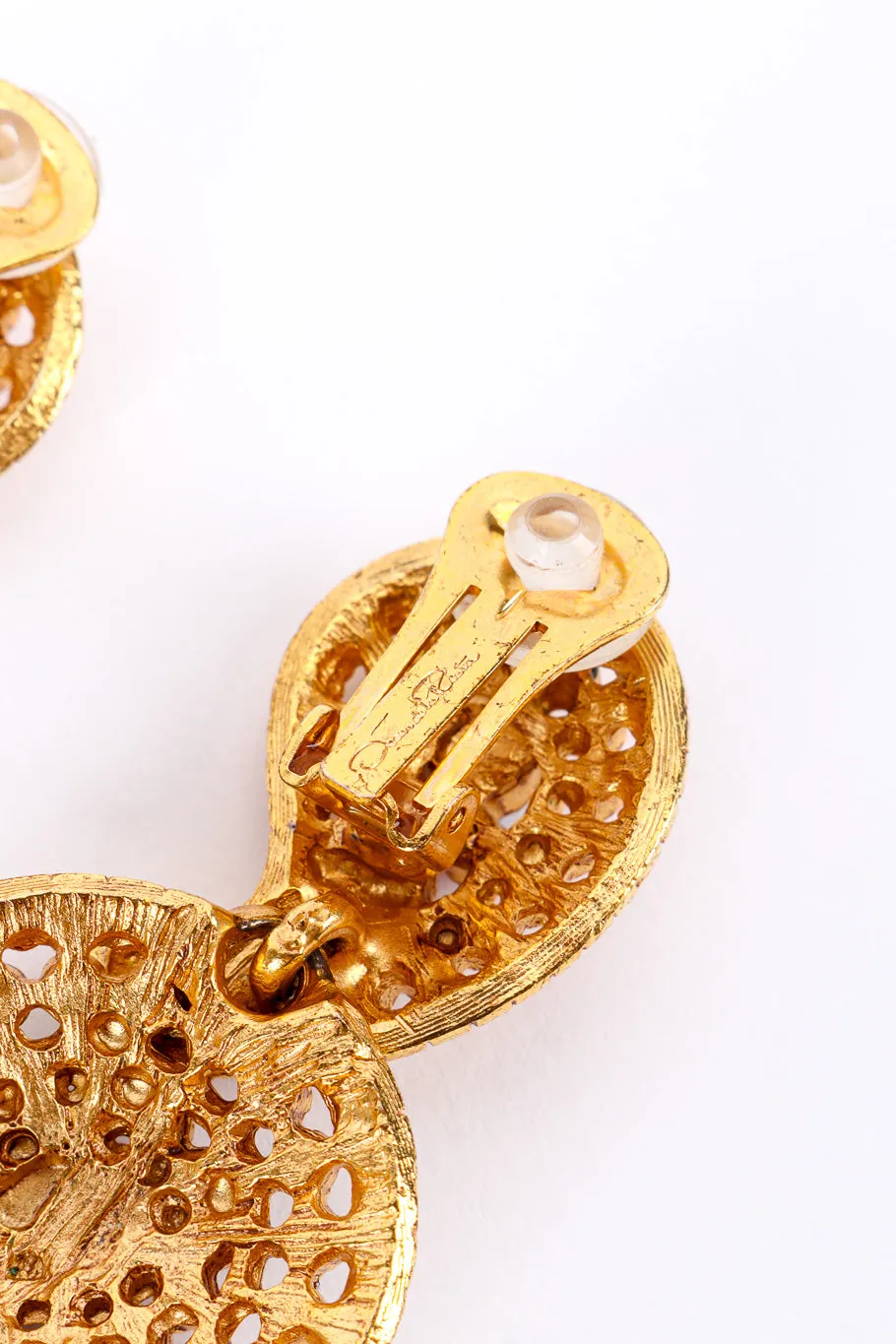 Rhinestone Boteh Drop Earrings