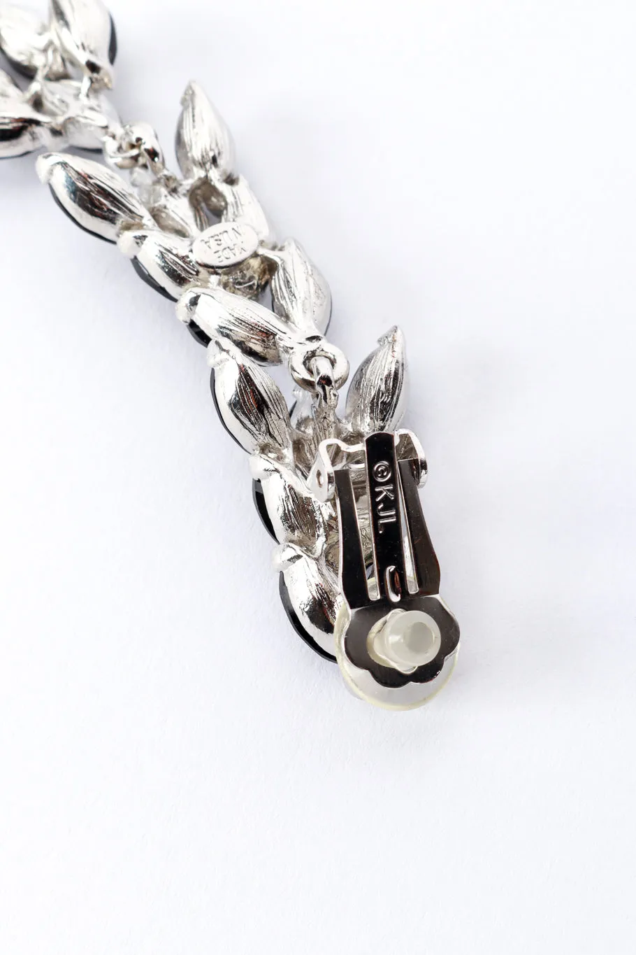 Rhinestone Laurel Vine Drop Earrings