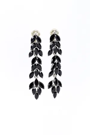 Rhinestone Laurel Vine Drop Earrings