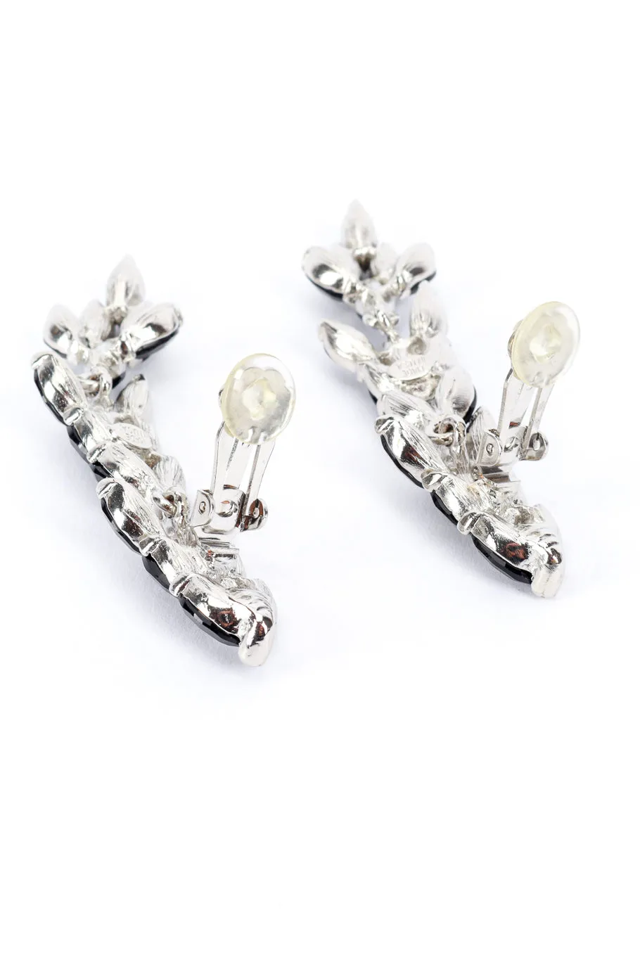 Rhinestone Laurel Vine Drop Earrings