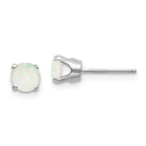 Round Opal Stud Earrings