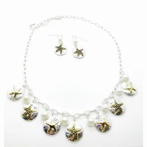 Sand Dollar Necklace Set