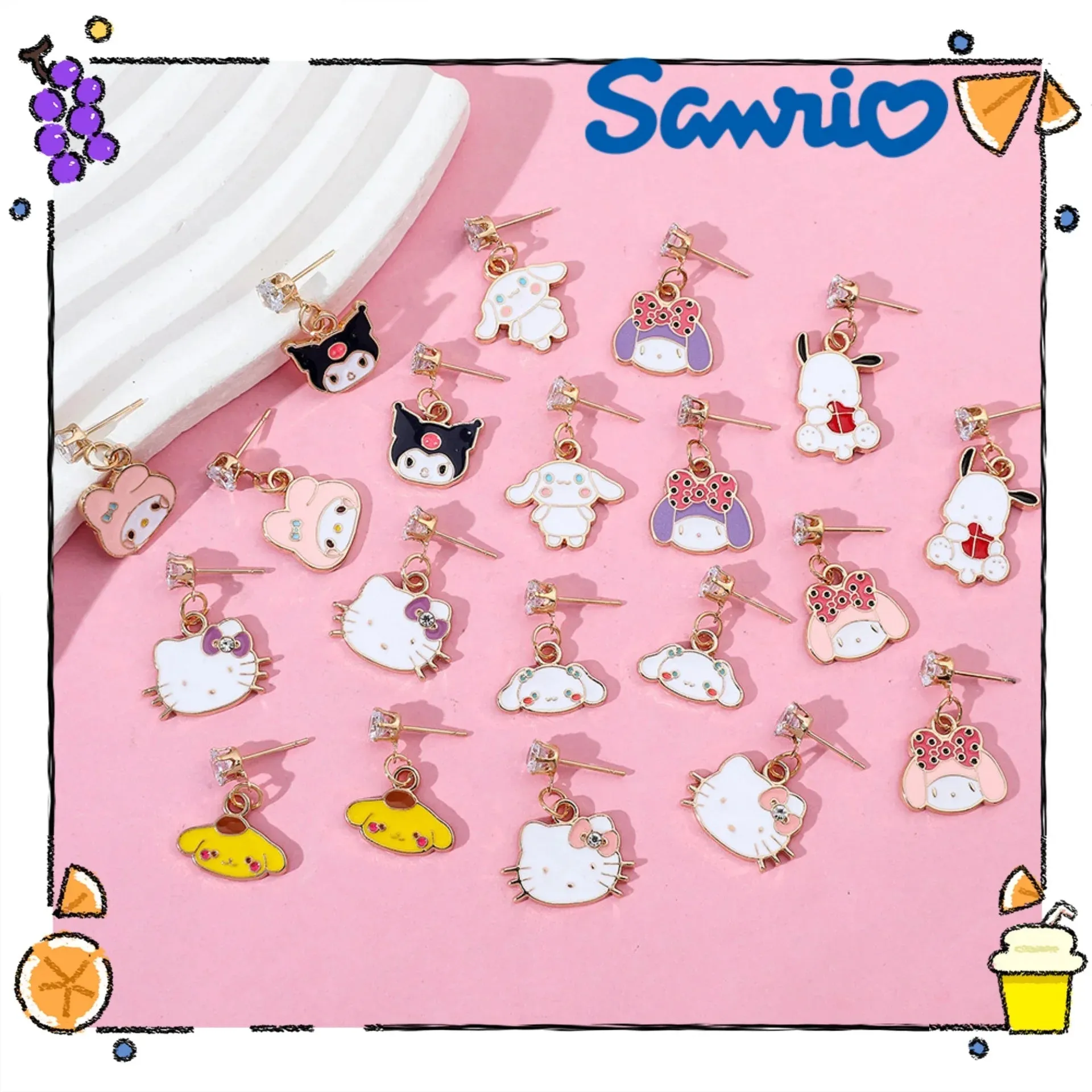 Sanrio Cinnamoroll Earrings | Trendy and Kawaii Studs