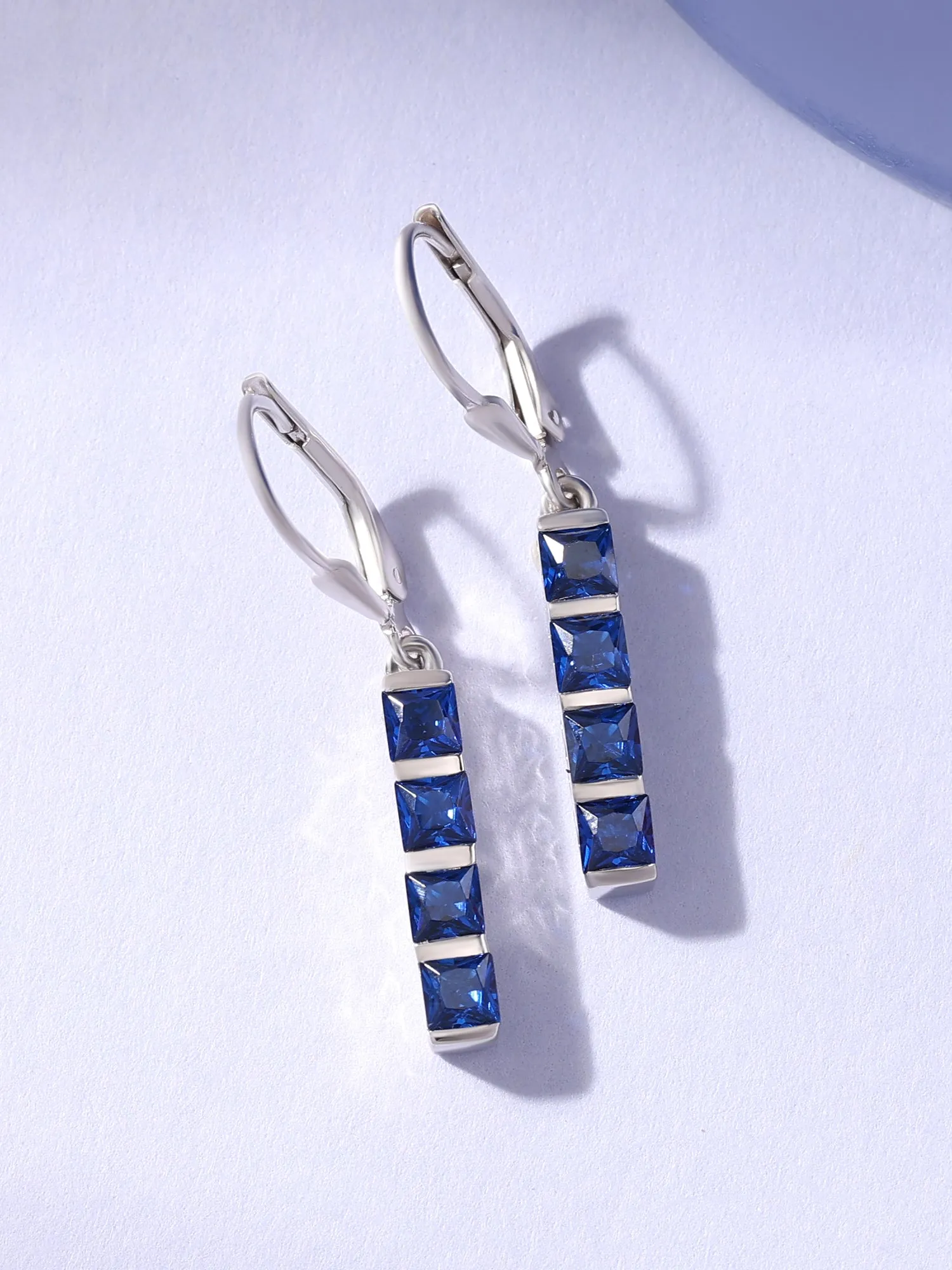 Sapphire Dangling Earrings For Women