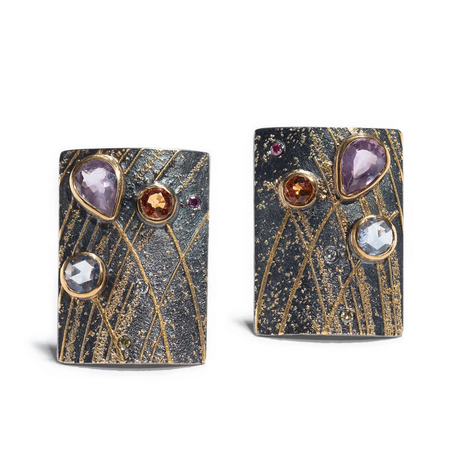 Sapphire Field Earrings