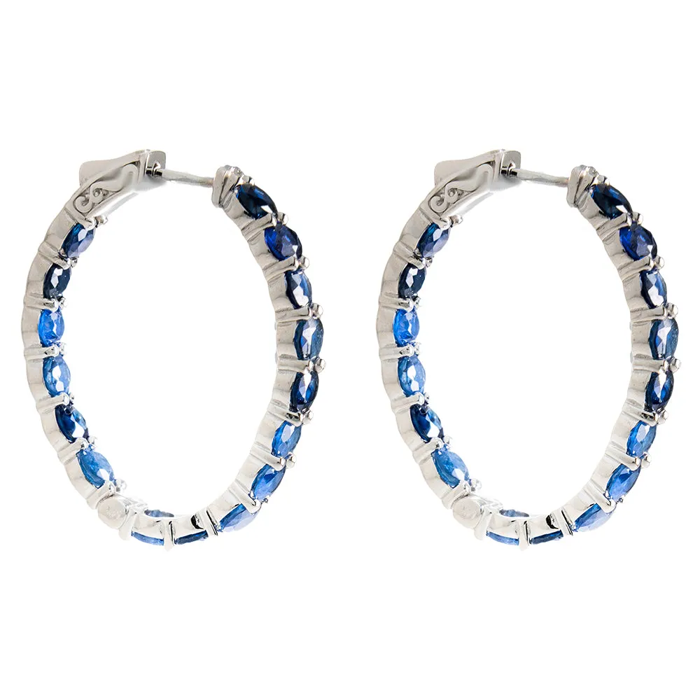 Sapphire Hoop Earrings