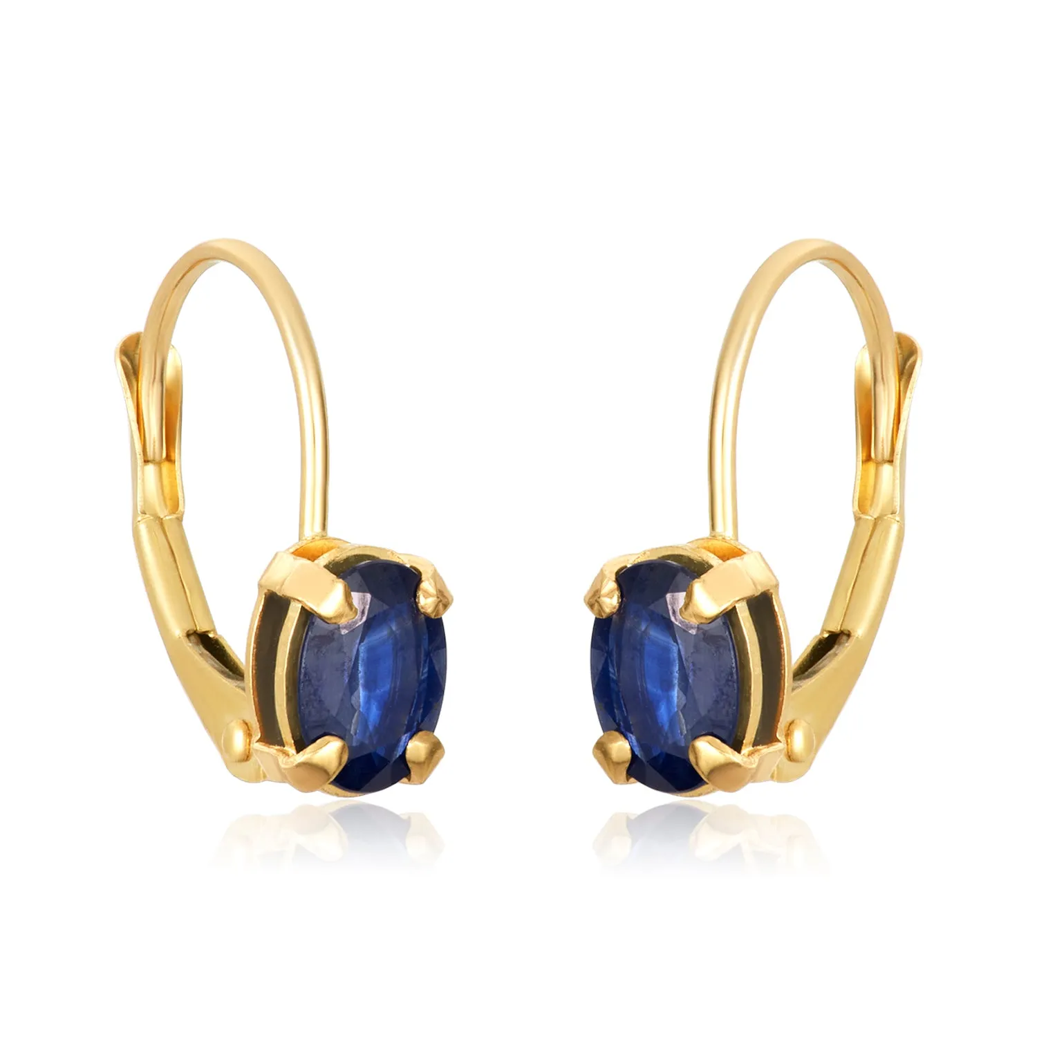 Sapphire Oval Earrings