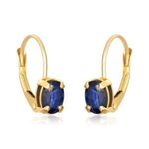 Sapphire Oval Earrings