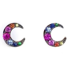 Sapphire rainbow earrings