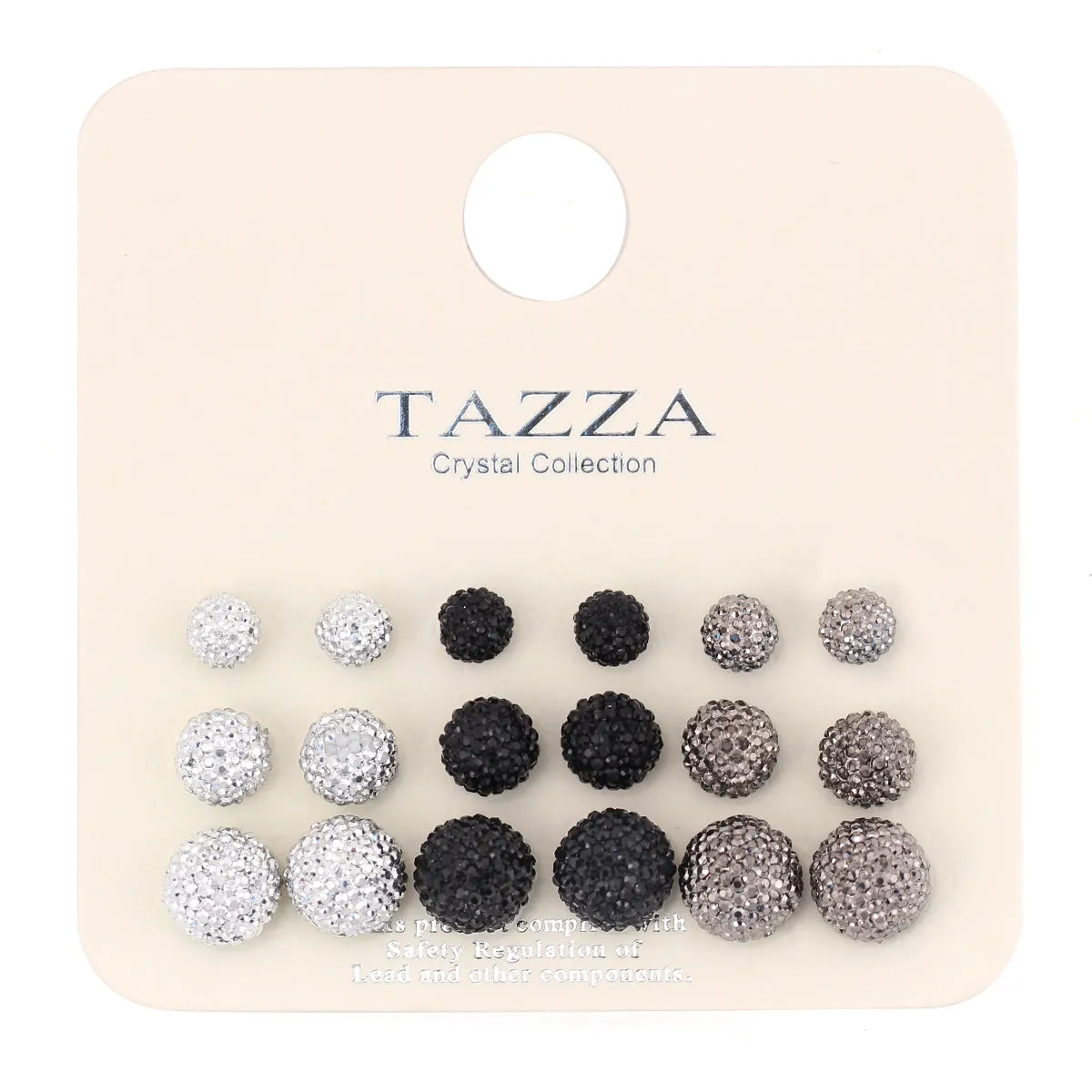 SET OF 9 STUD  EARRINGS #SQ3816 (MD5/SE17)
