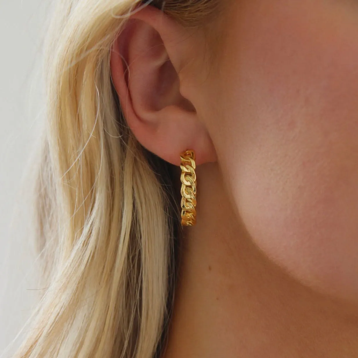 Shaylee Chain Hoop Earrings