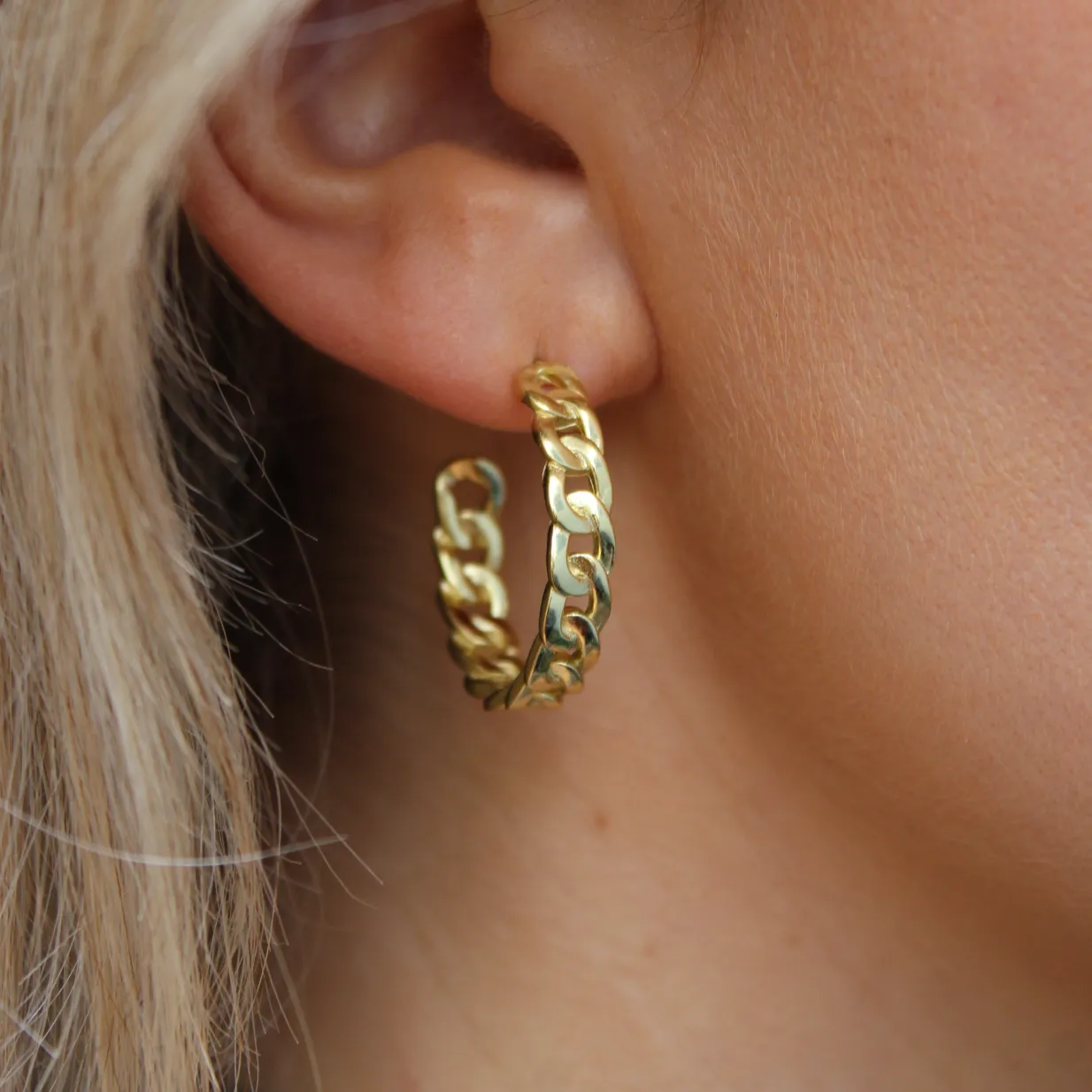 Shaylee Chain Hoop Earrings