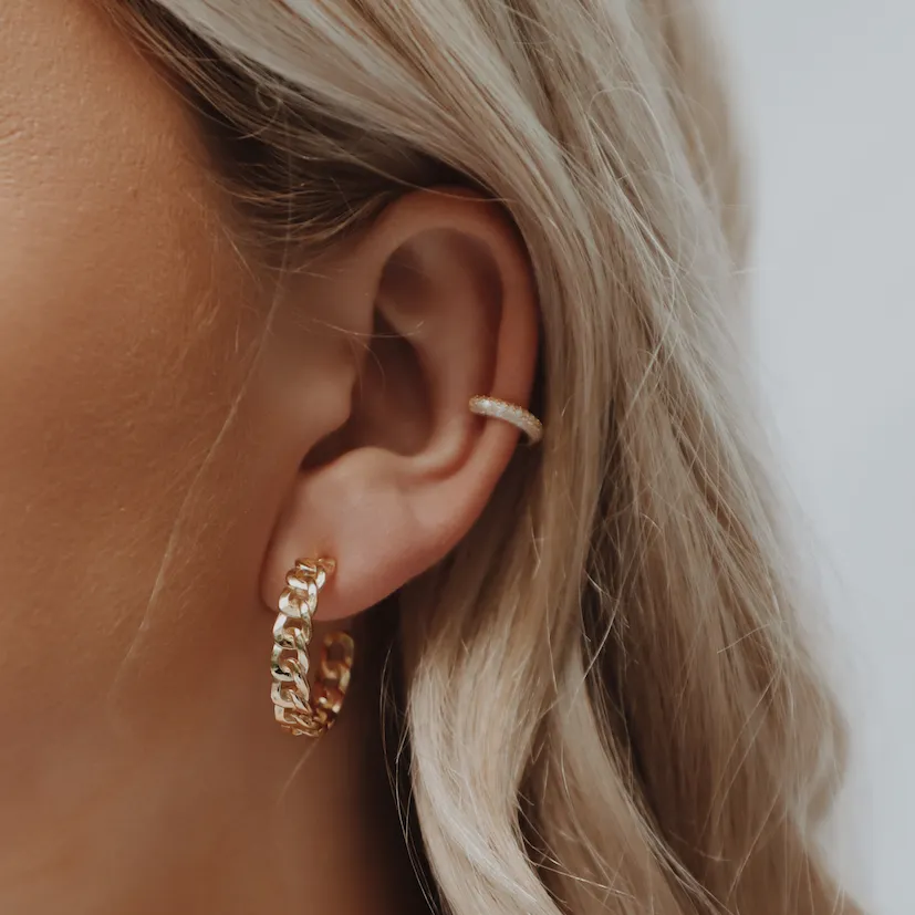Shaylee Chain Hoop Earrings