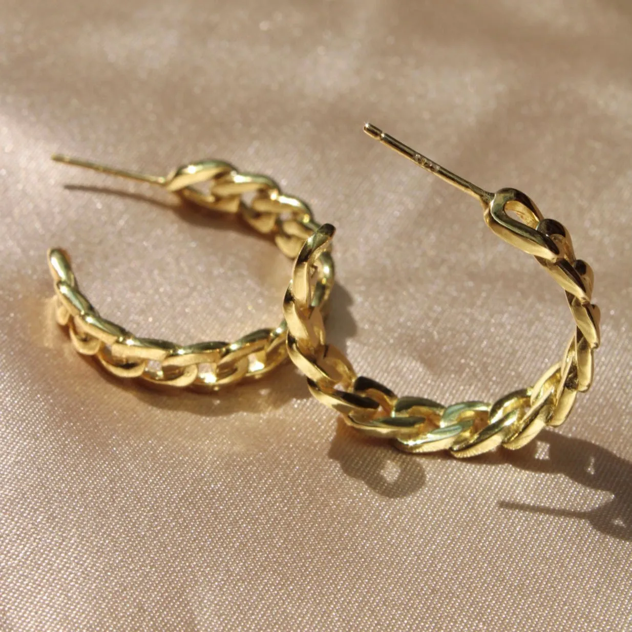 Shaylee Chain Hoop Earrings