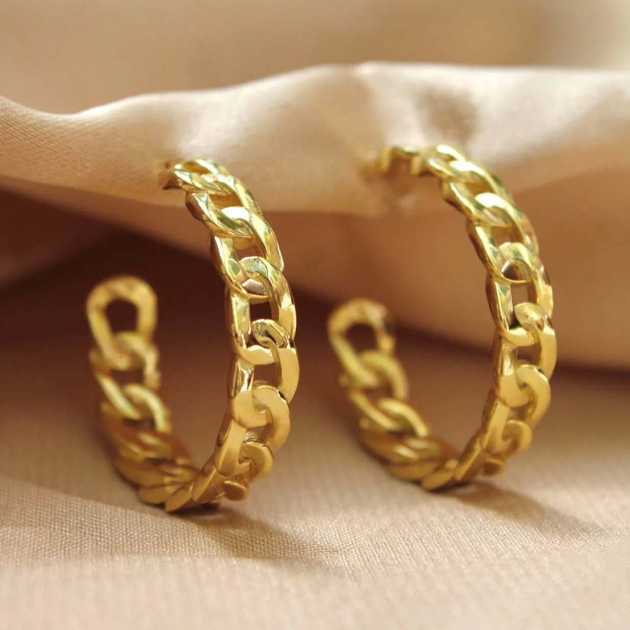 Shaylee Chain Hoop Earrings