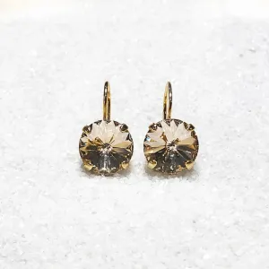 Silk Gold Swarovski Earrings
