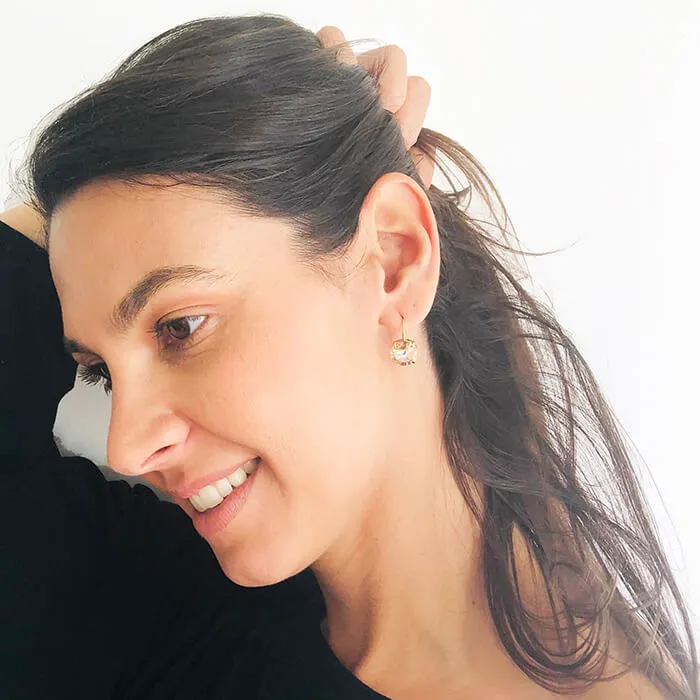 Silk Gold Swarovski Earrings