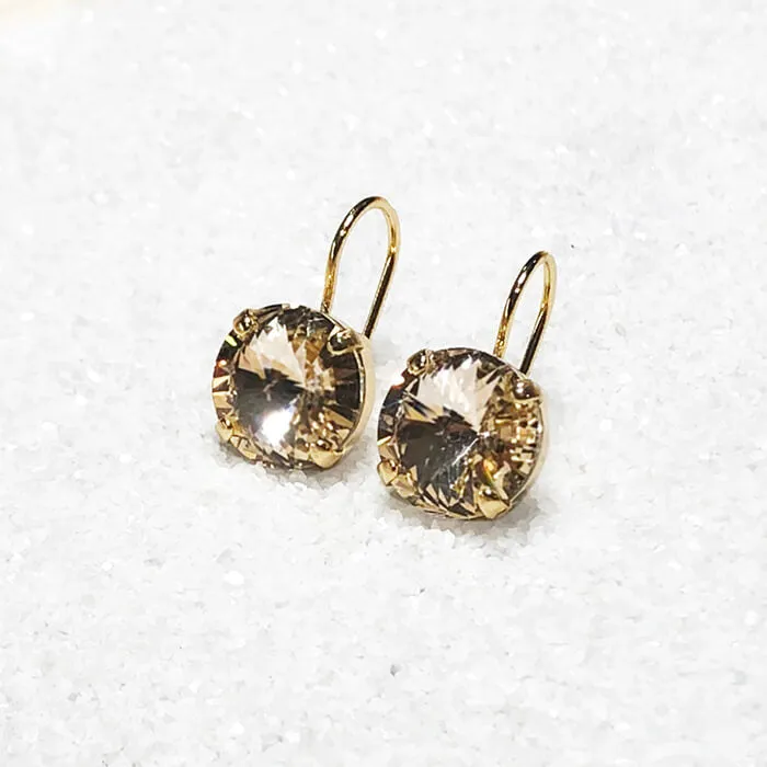 Silk Gold Swarovski Earrings