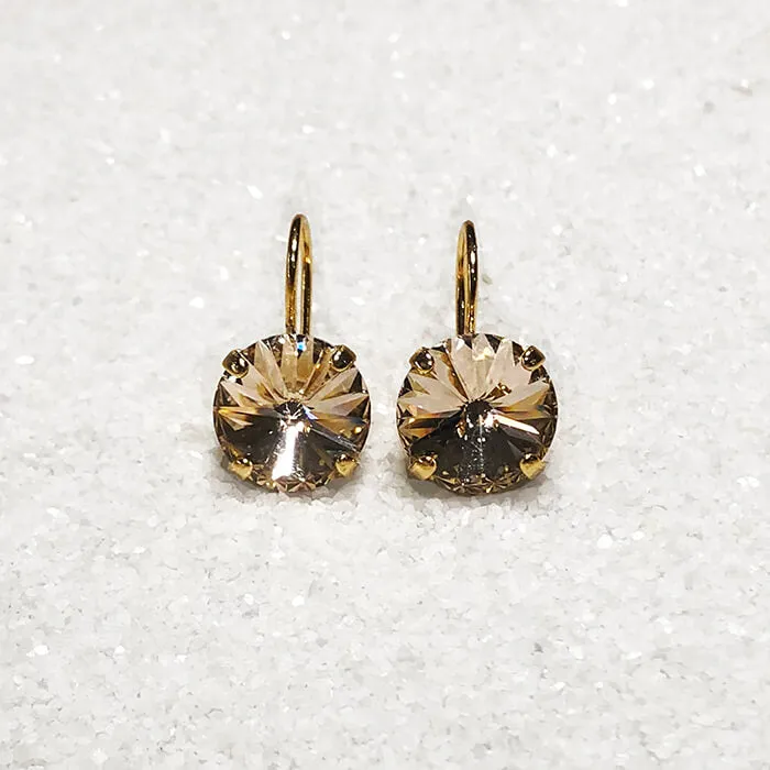 Silk Gold Swarovski Earrings