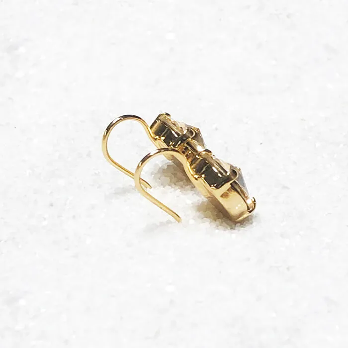 Silk Gold Swarovski Earrings