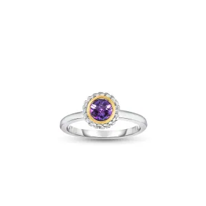 Silver & 18K Gold Prosecco Amethyst Ring