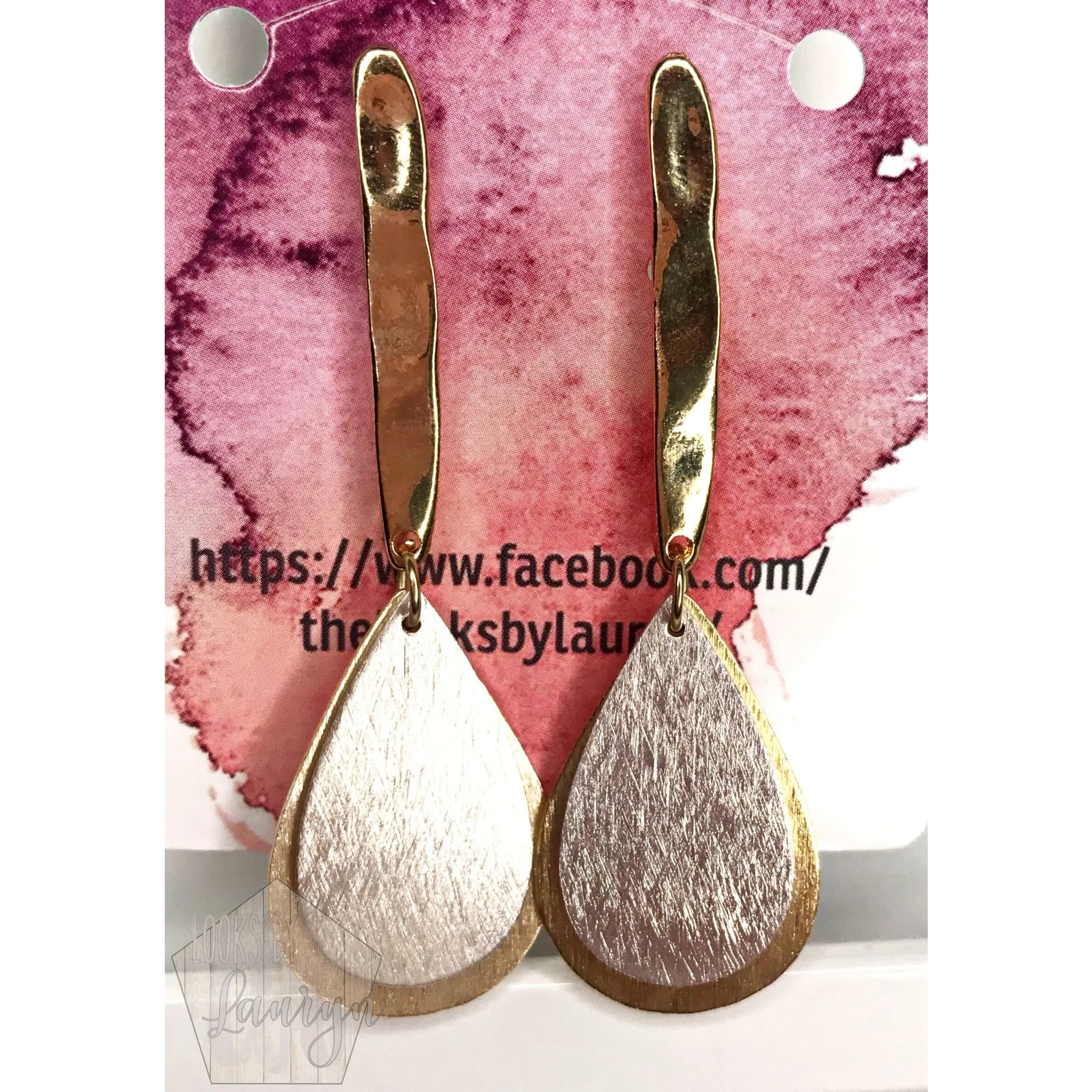 Silver and Gold Brushed Drops