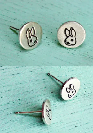 Silver Bunny Earrings