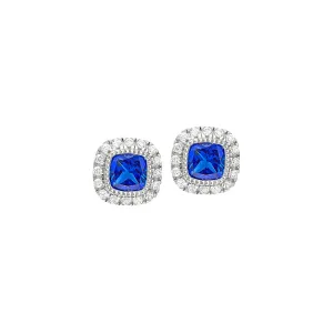 Silver September Birthstone Earrings