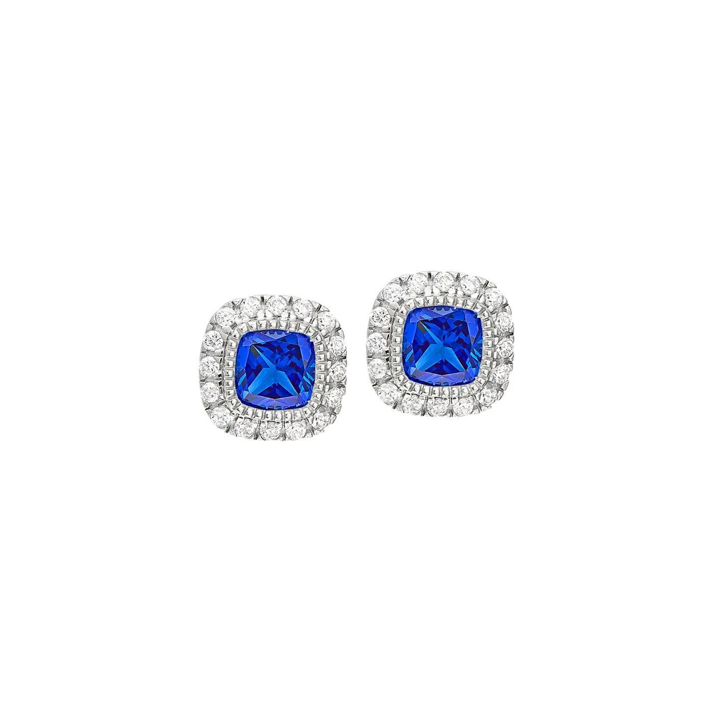 Silver September Birthstone Earrings