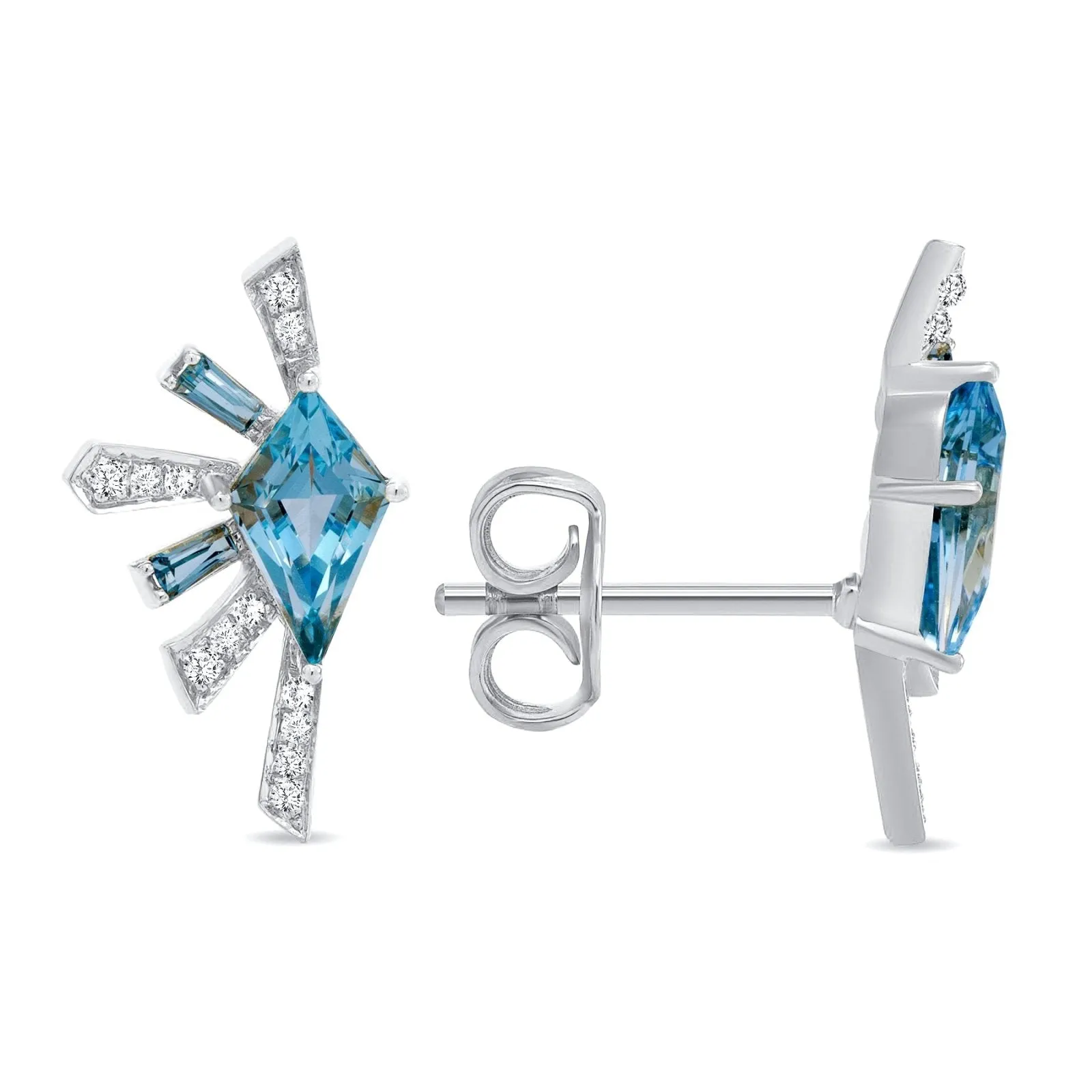 Silvia Swiss Blue Topaz  Earrings