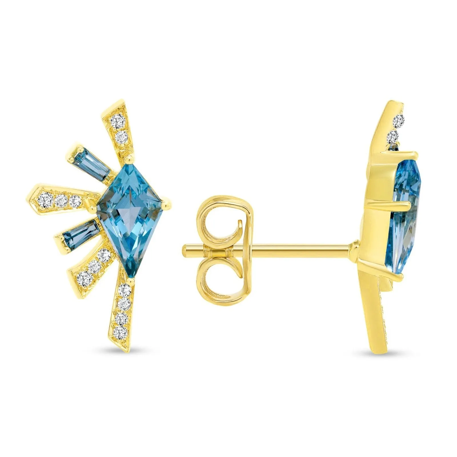 Silvia Swiss Blue Topaz  Earrings