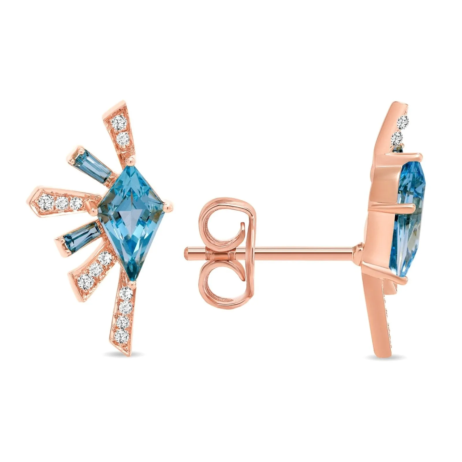 Silvia Swiss Blue Topaz  Earrings