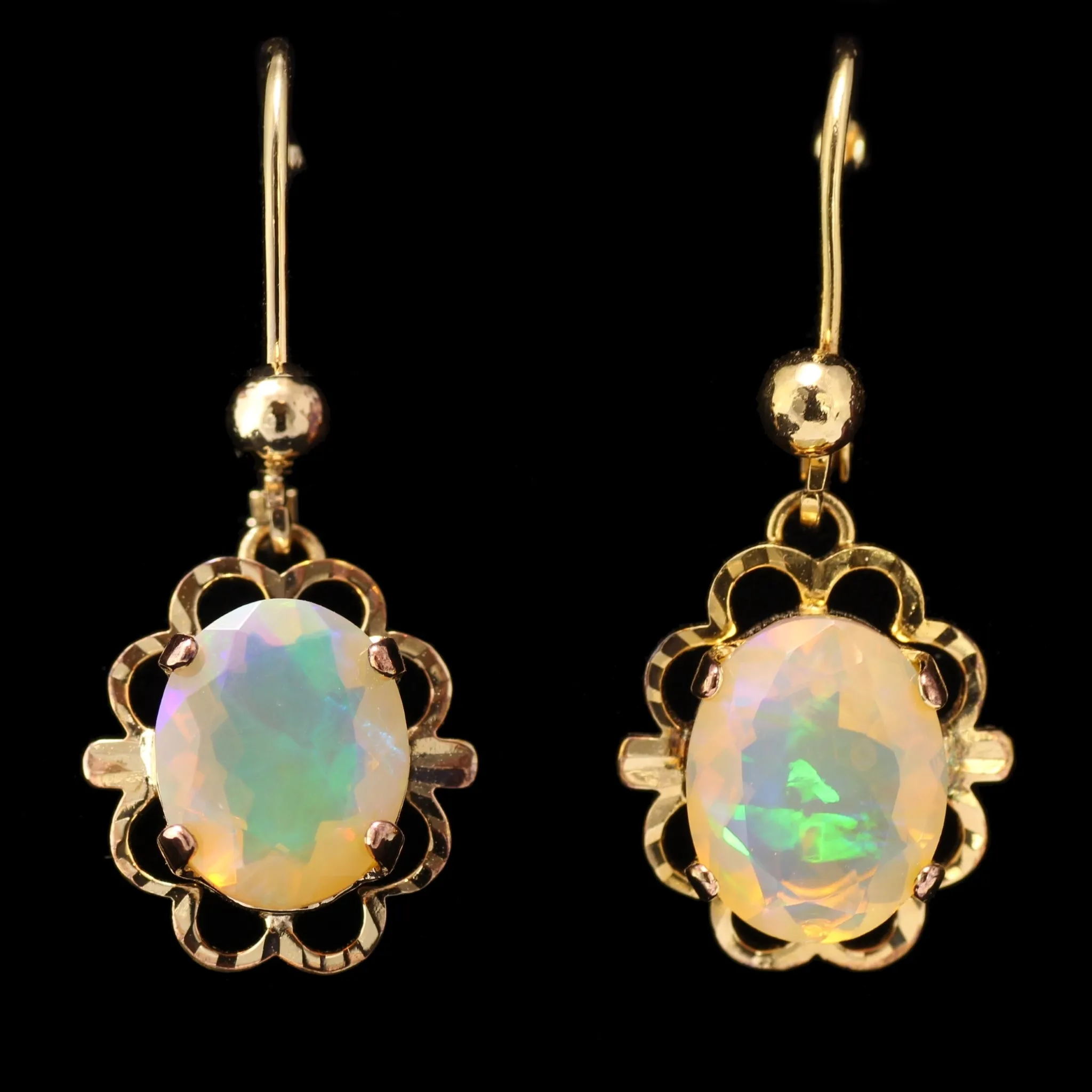 Simone - Vintage Ethiopian Opal Earrings with Leverbacks