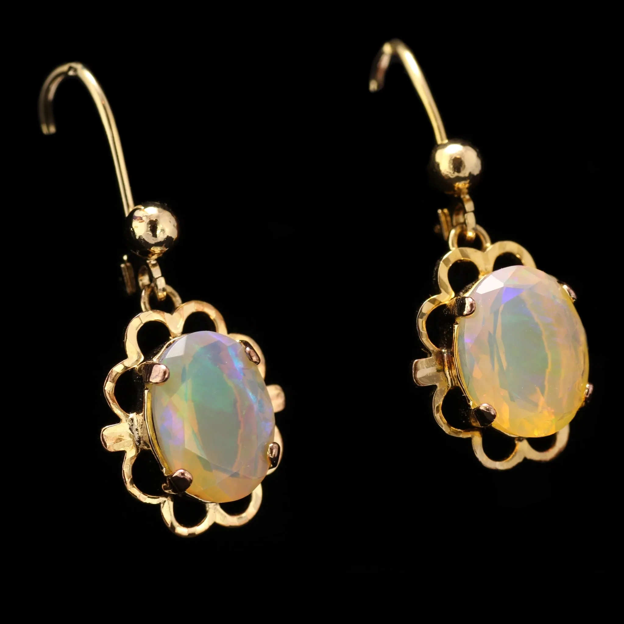 Simone - Vintage Ethiopian Opal Earrings with Leverbacks