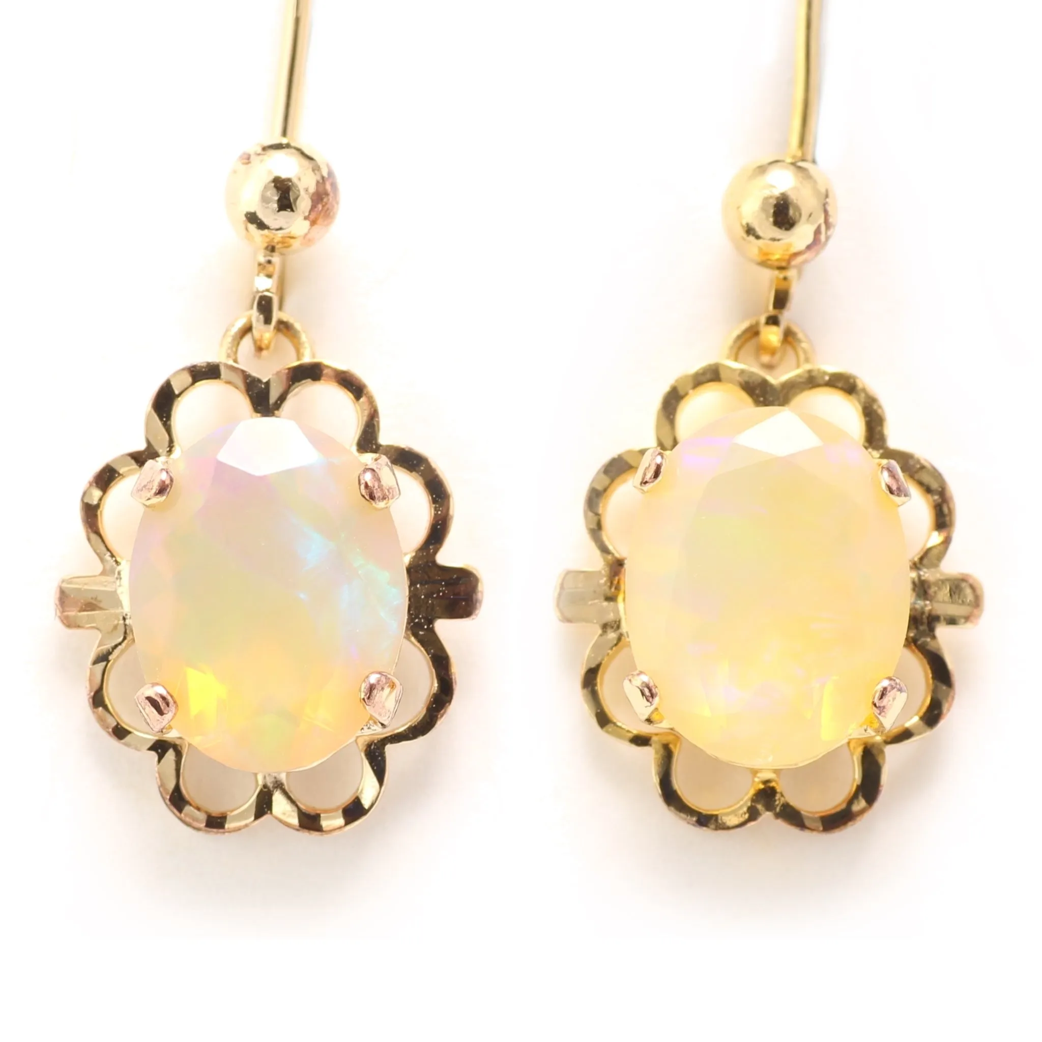 Simone - Vintage Ethiopian Opal Earrings with Leverbacks