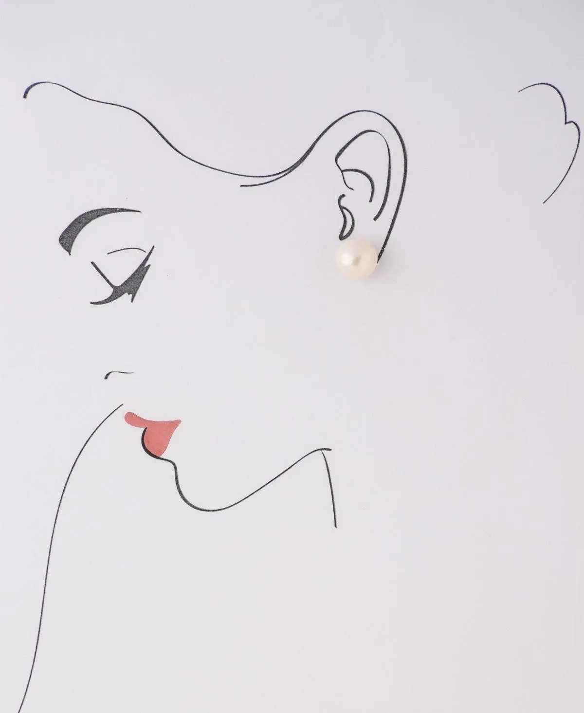 Simple Real Pearl Stud Earring