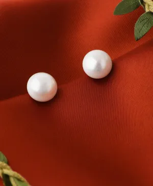 Simple Real Pearl Stud Earring