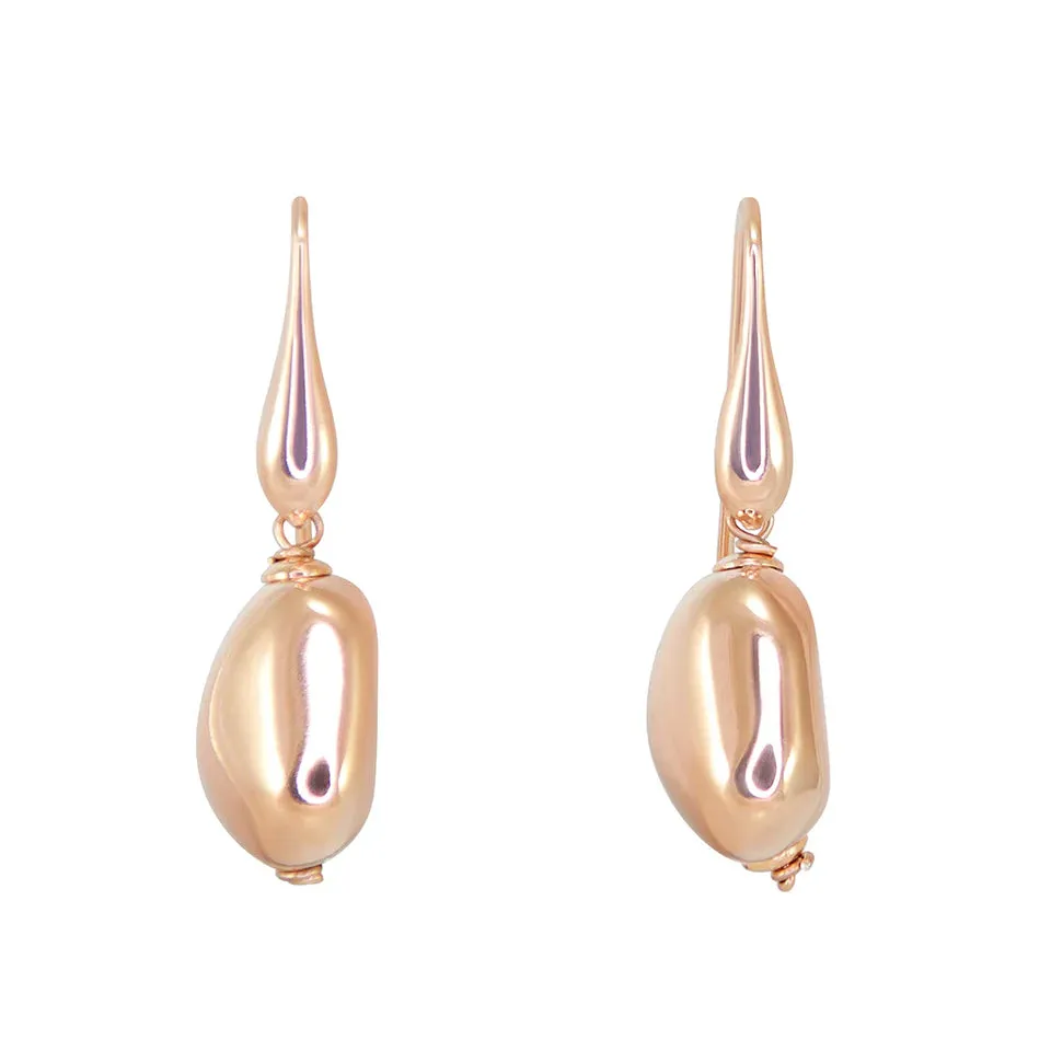 SIMPLY ITALIAN Bright Gold Nugget Earrings