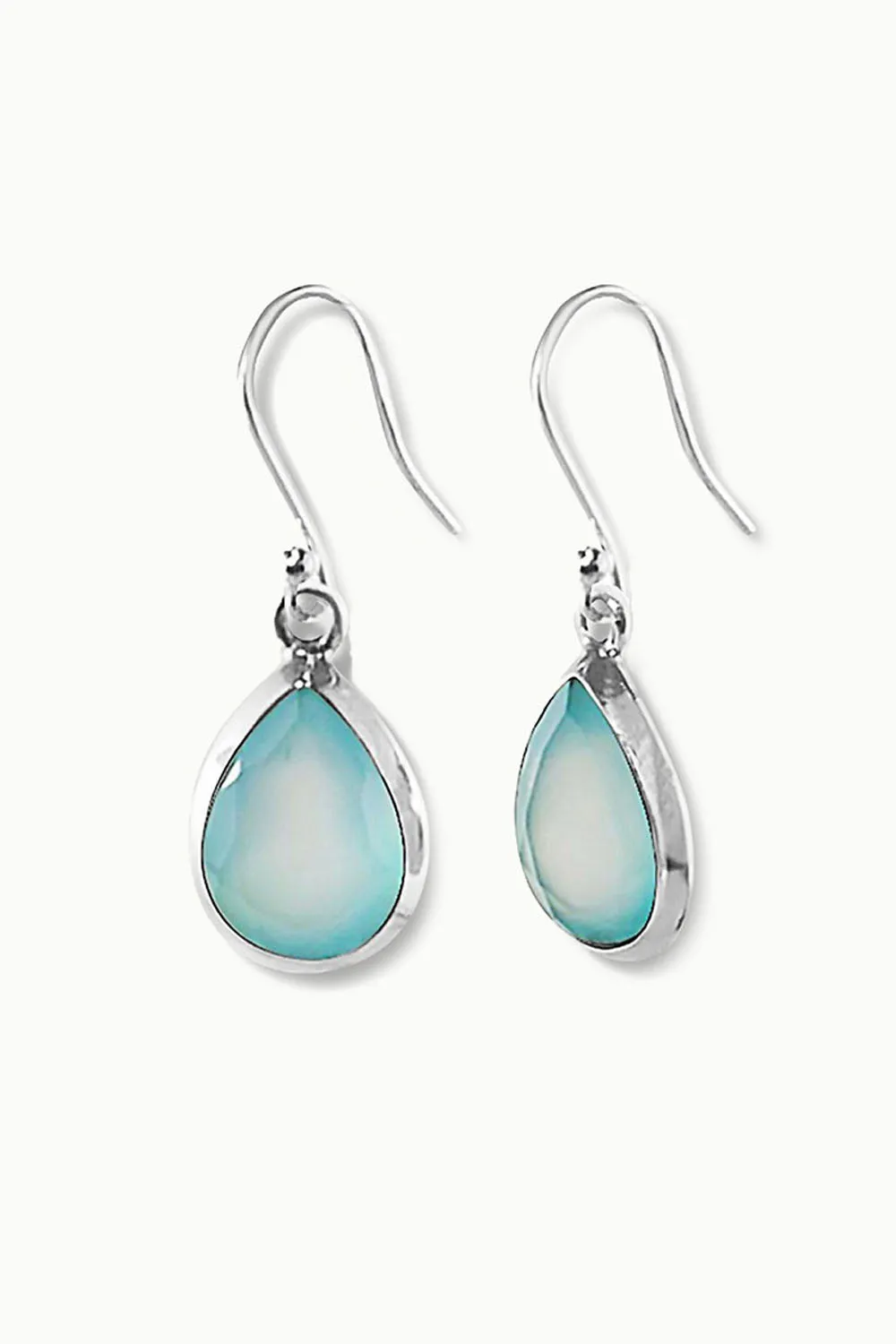 Sivalya Aqua Opal Silver Earrings- Bliss