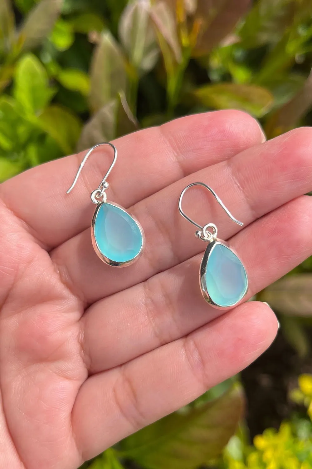 Sivalya Aqua Opal Silver Earrings- Bliss