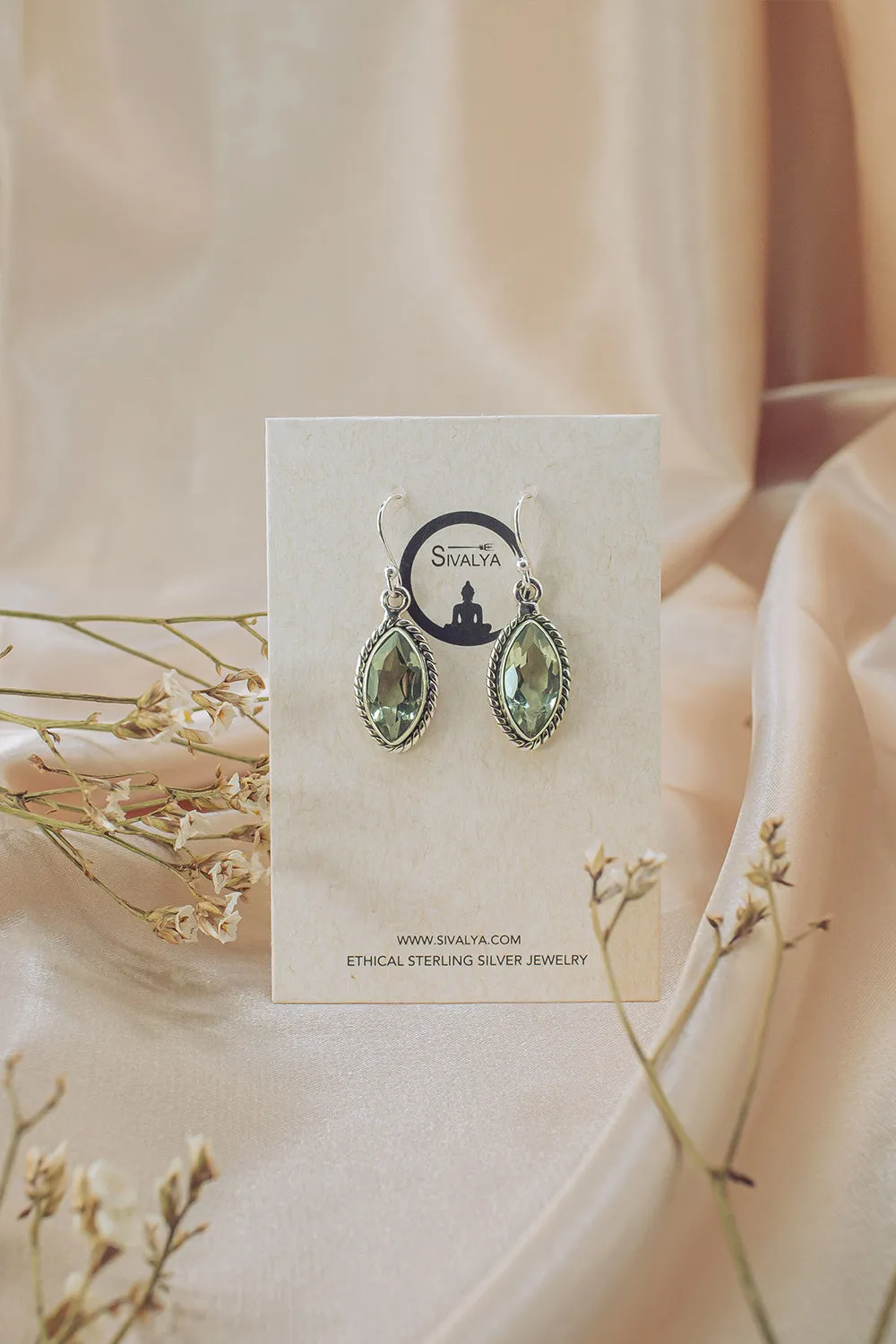 Sivalya Prasiolite Drop Earrings - Ananda