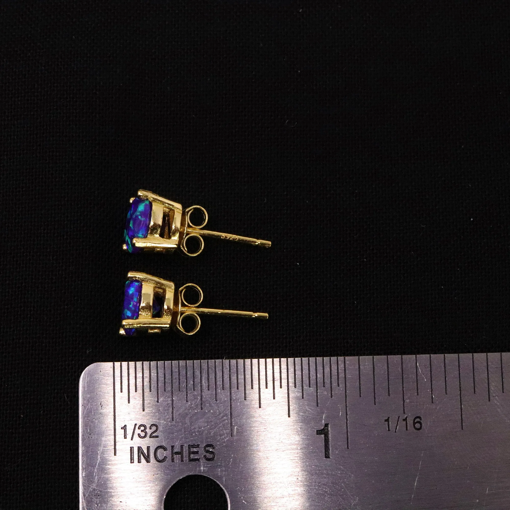 Sleepy Lavender Opal Stud Earrings