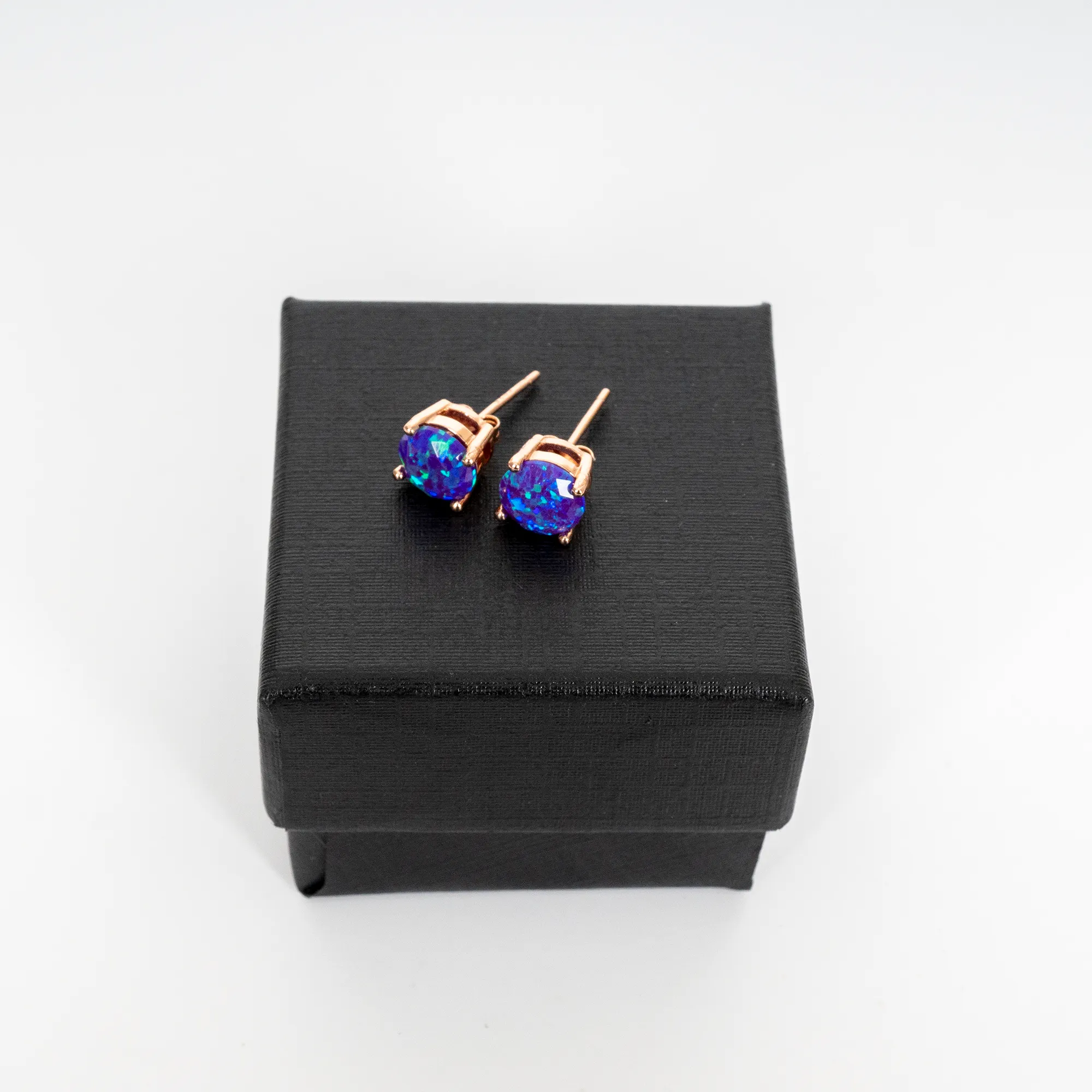 Sleepy Lavender Opal Stud Earrings